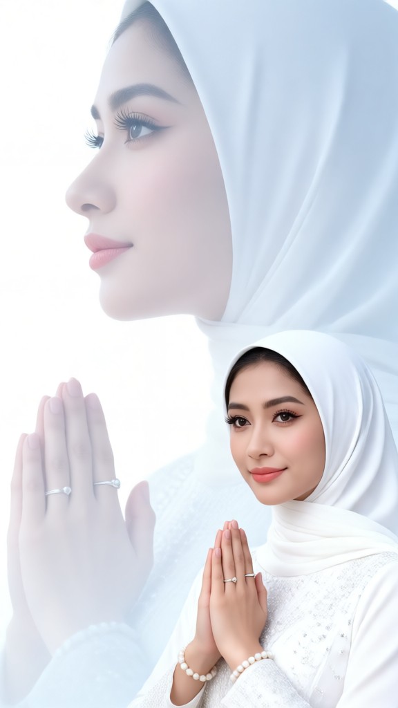 Poster of Woman in Headscarf Praying-02-MA image