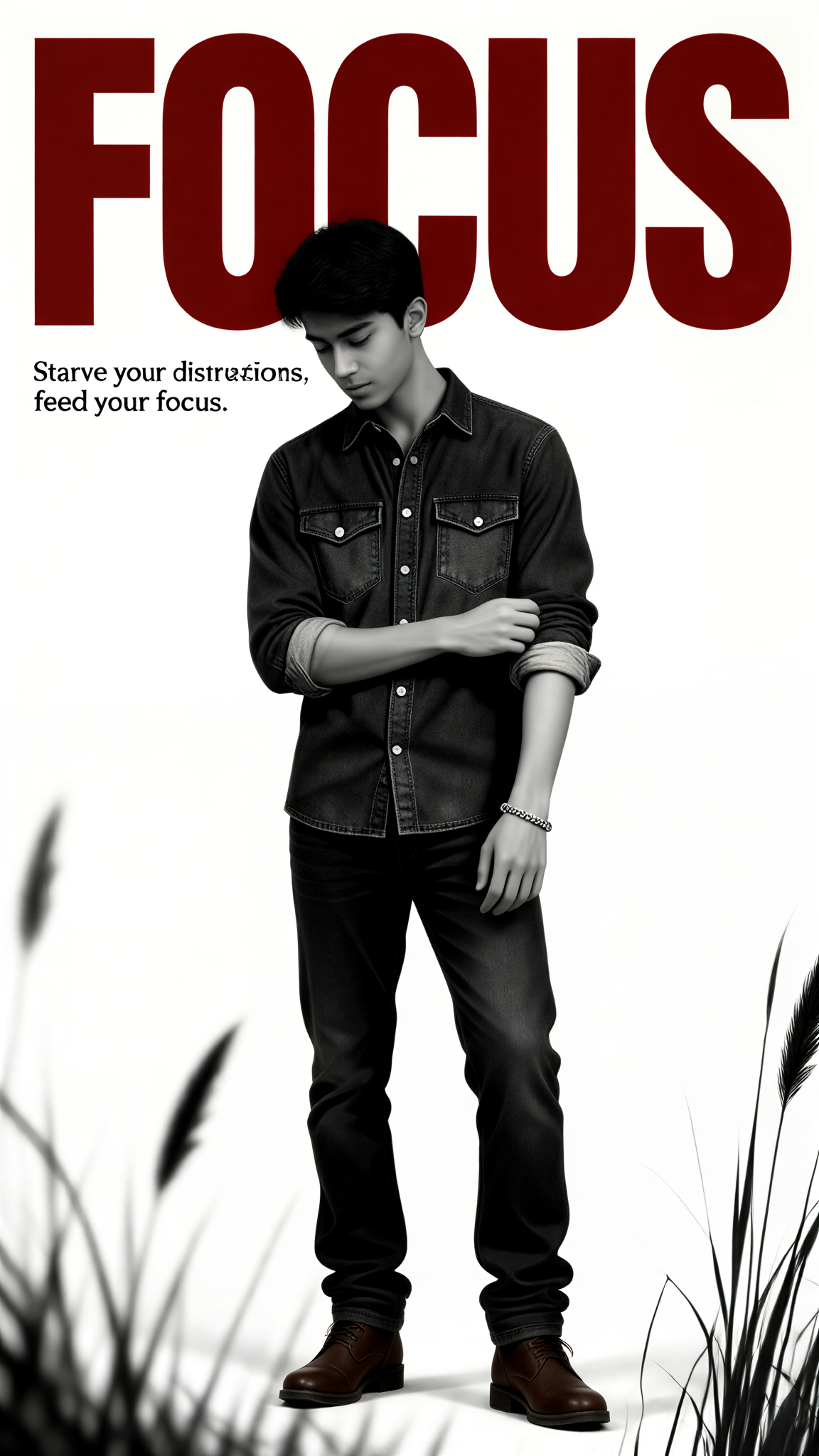 Red on Black Concentration Poster image