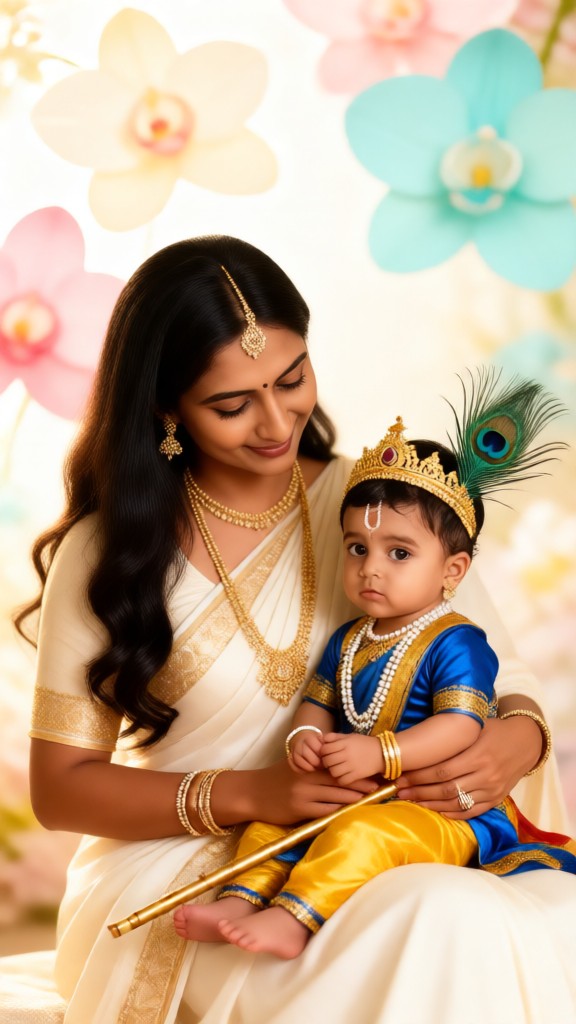 Krishna-Mom And Baby image