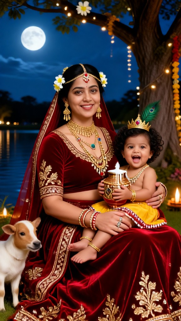 Mother and Son on Krishna's Birthday-02 image