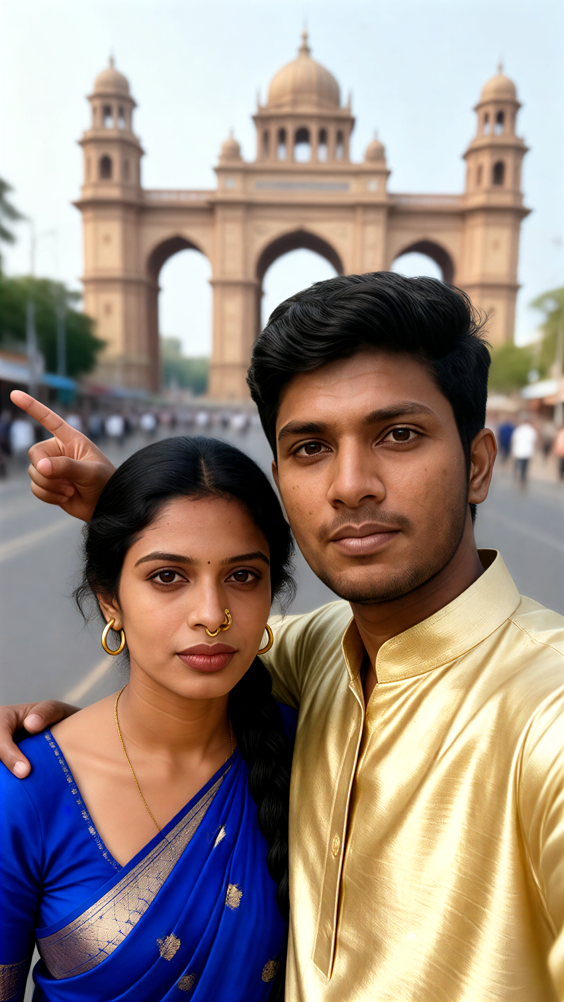 Charminar Street Selfie image