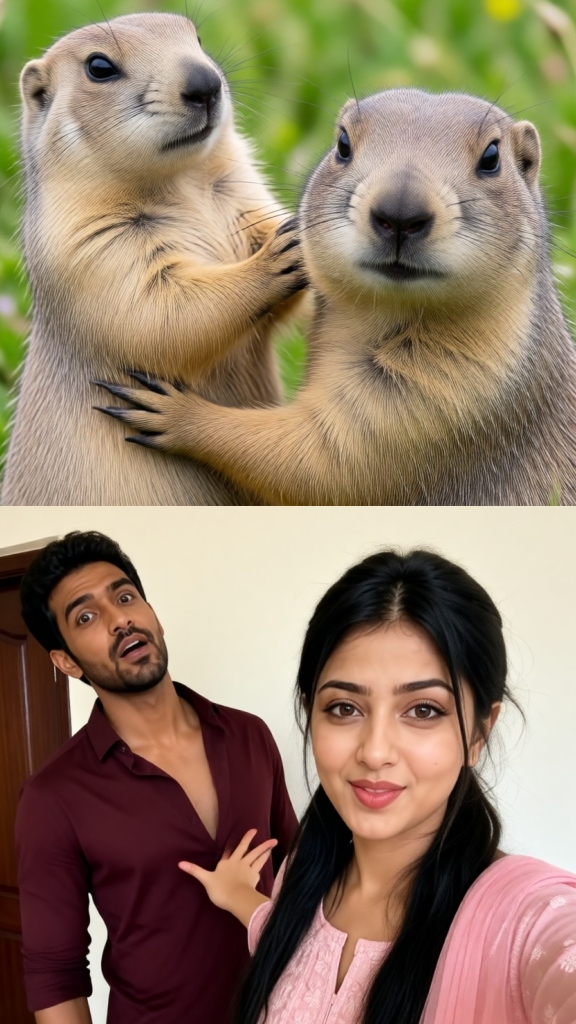 Couple and Cute Little Animals image