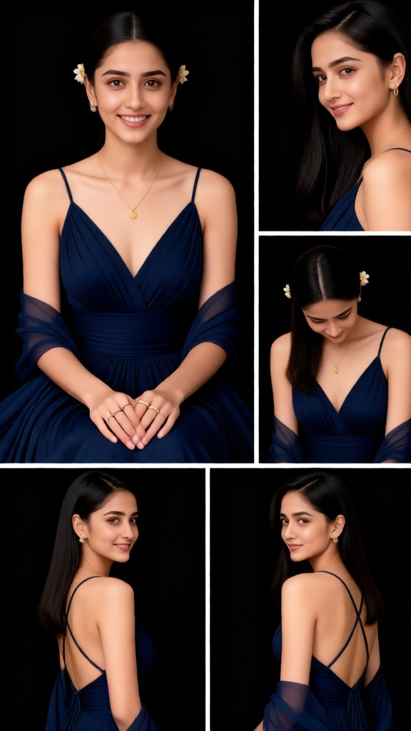 Beautiful Woman in a Spaghetti-Strap Dress image