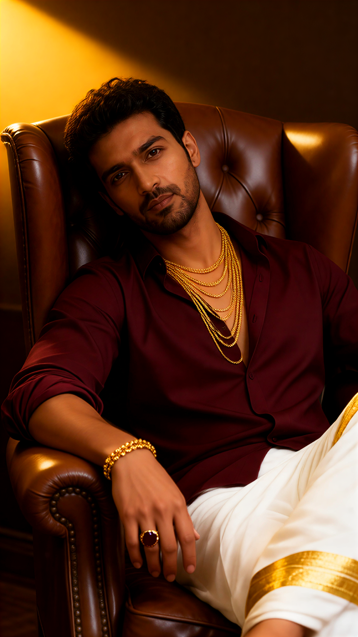 Daring, Cool Red Wine-Colored Shirt image