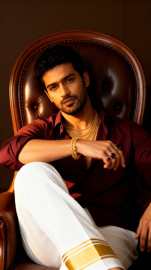 Daring, Cool Red Wine-Colored Shirt image