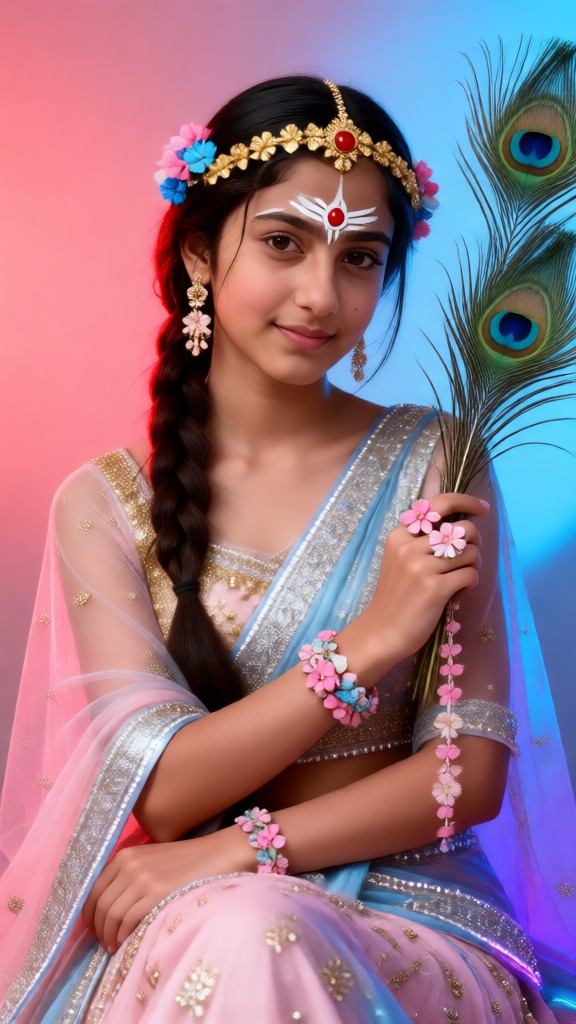 Traditional Portrait in Pastel Blue image