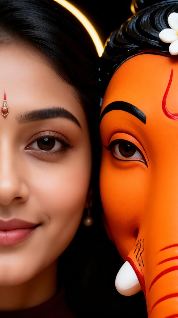 My Face and Ganesha's Face image