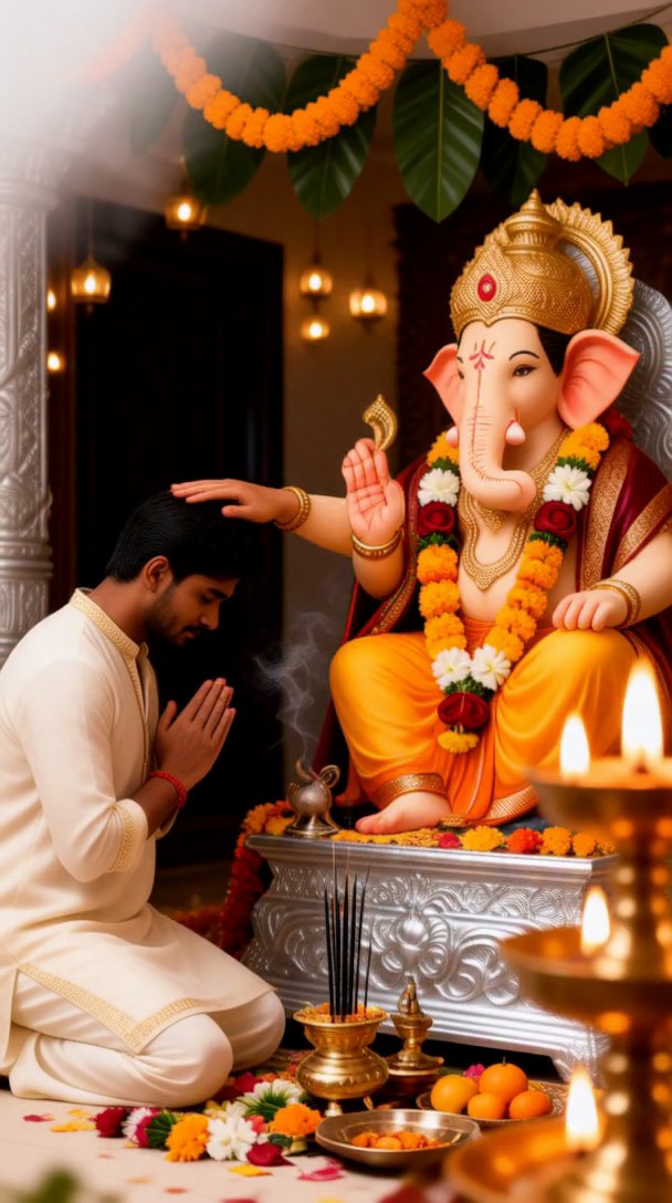 Worshiping the Elephant-Headed God image