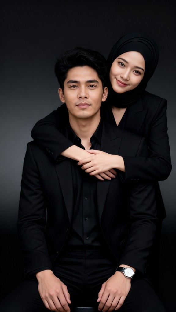 Headscarf Woman And Handsome Man-I image