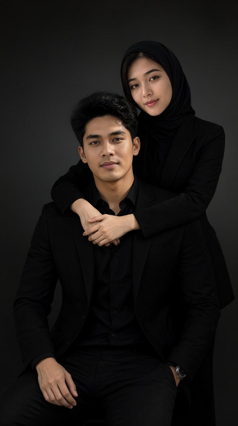 Headscarf Woman And Handsome Man-I image
