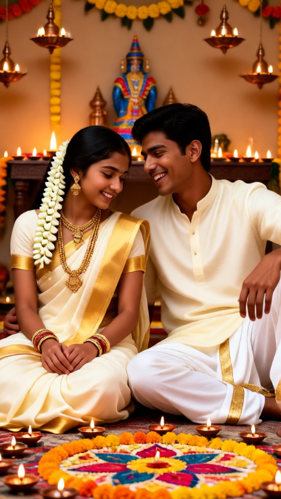 Group photo in traditional gold-colored attire image