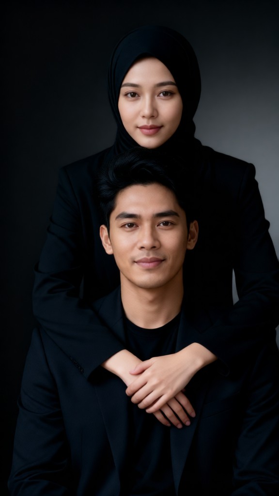 Headscarf Woman And Handsome Man-03-I image
