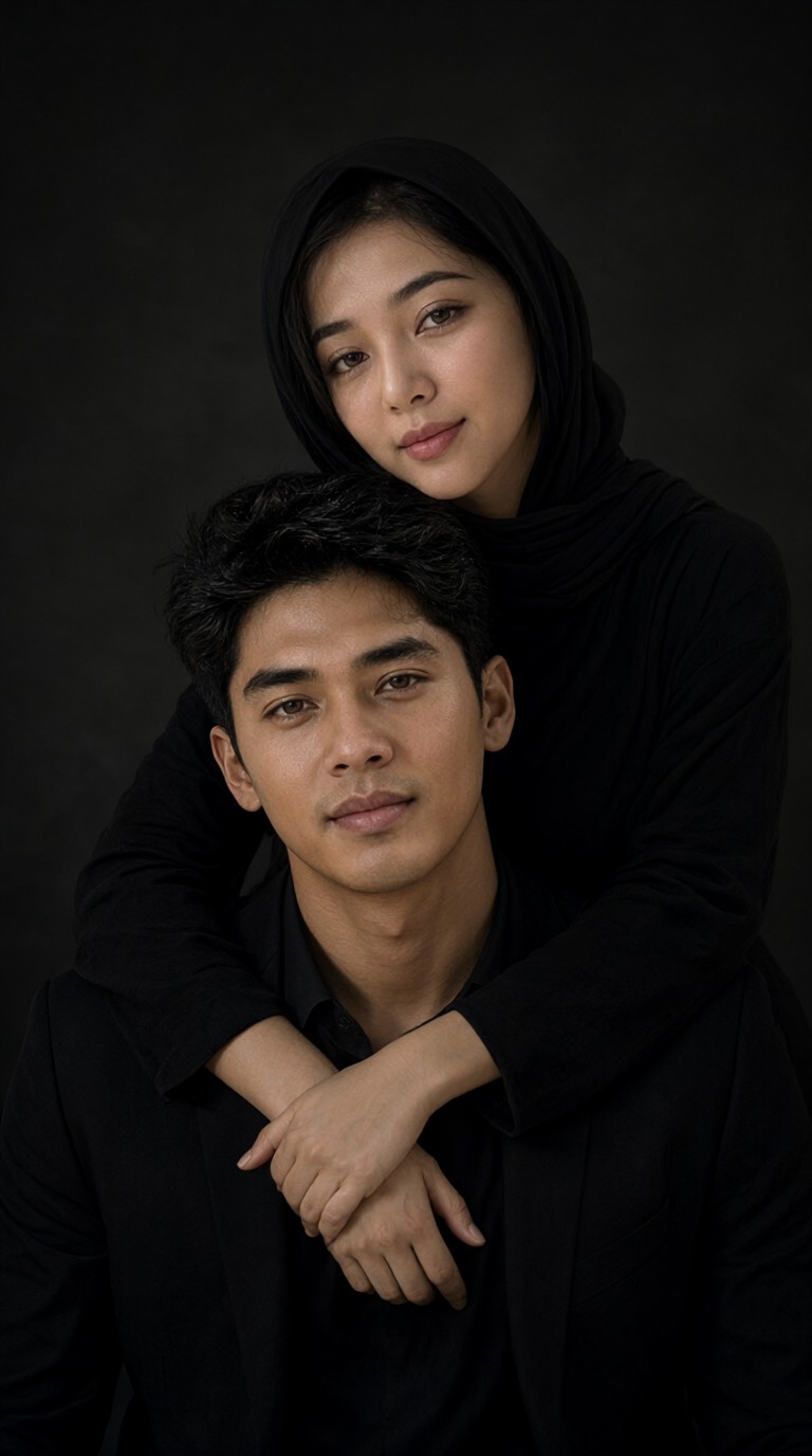 Headscarf Woman And Handsome Man-02-I image