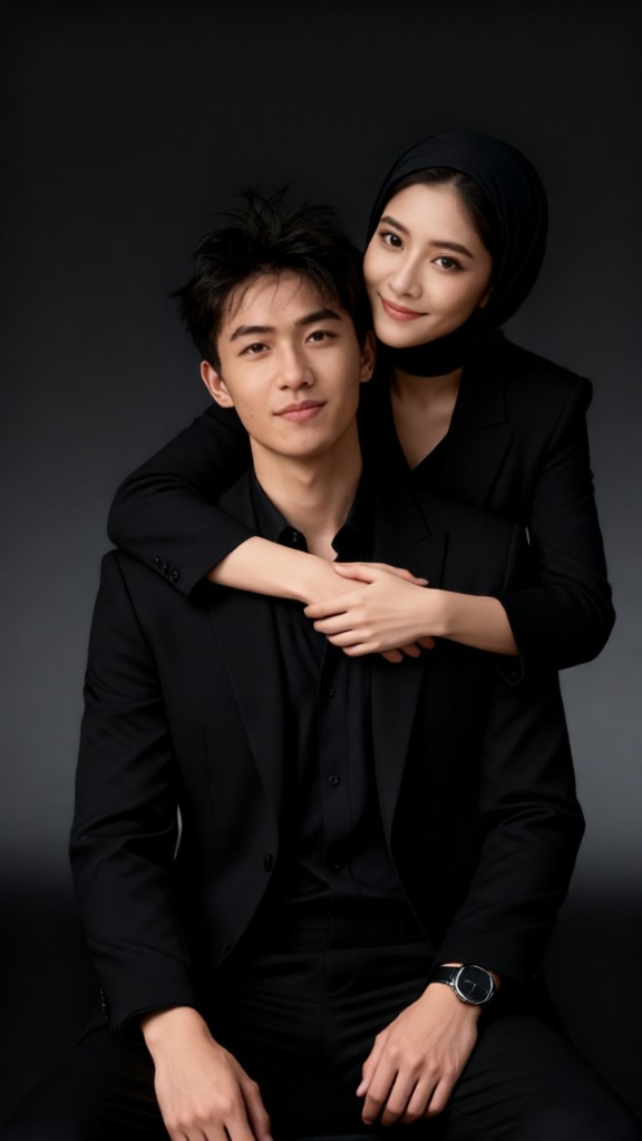 Headscarf Woman And Handsome Man-03-MA image