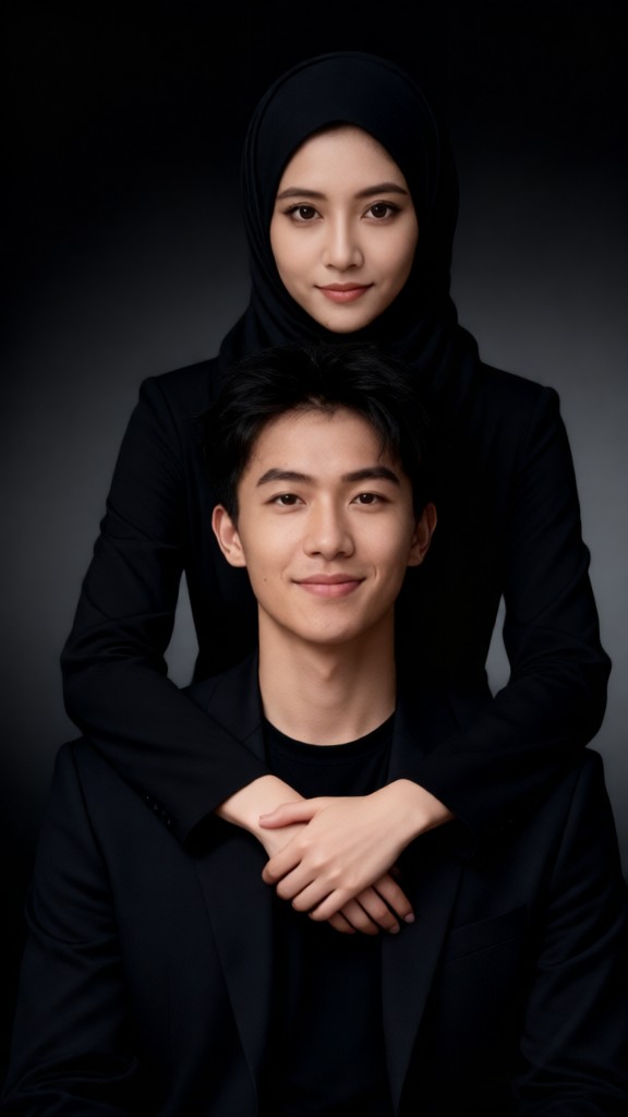 Headscarf Woman And Handsome Man-02-MA image