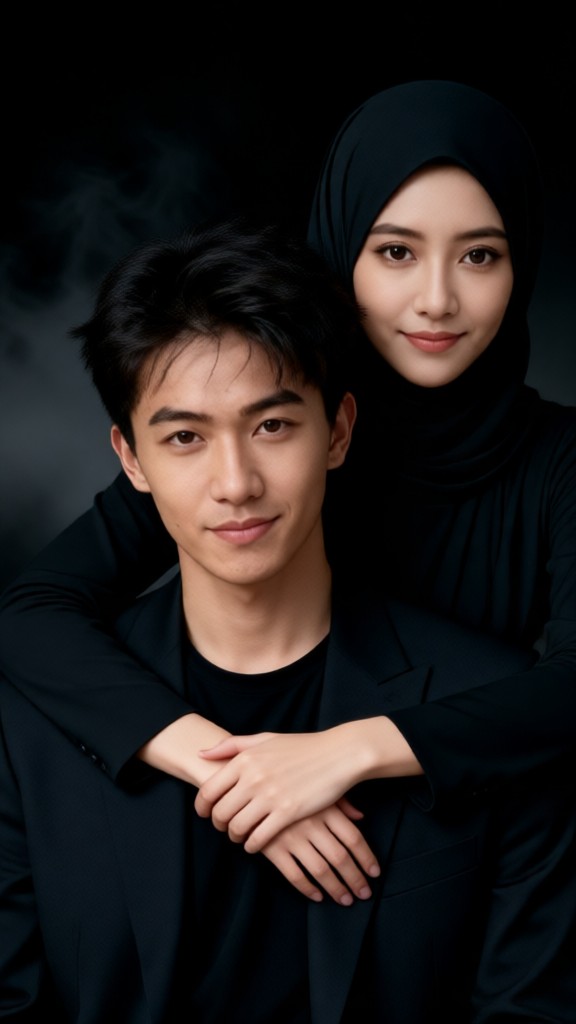 Headscarf Woman And Handsome Man-MA image