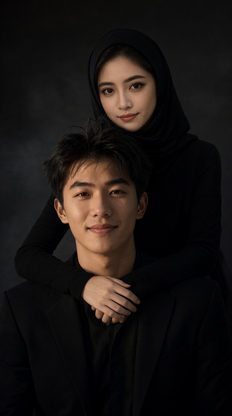 Headscarf Woman And Handsome Man-MA image