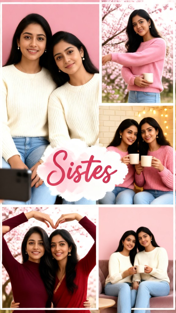 Foto rosa dulce de las mejores amigas de la chica image