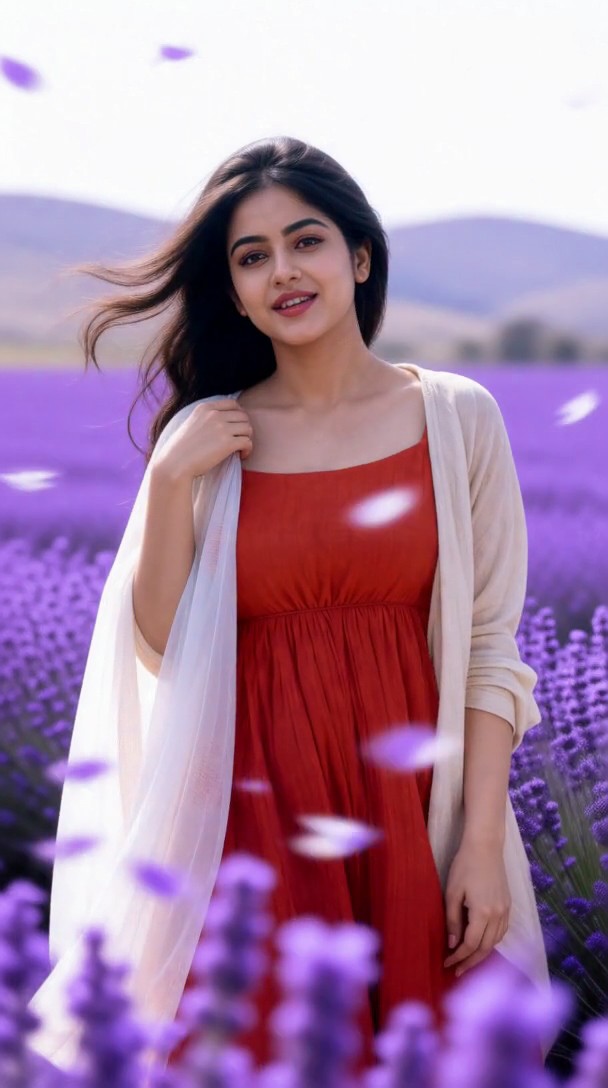 Beautiful woman in a floral saree-20 image