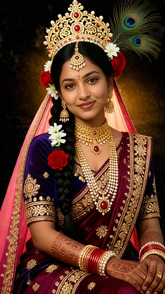 Krishna Costume - Beautiful Woman image