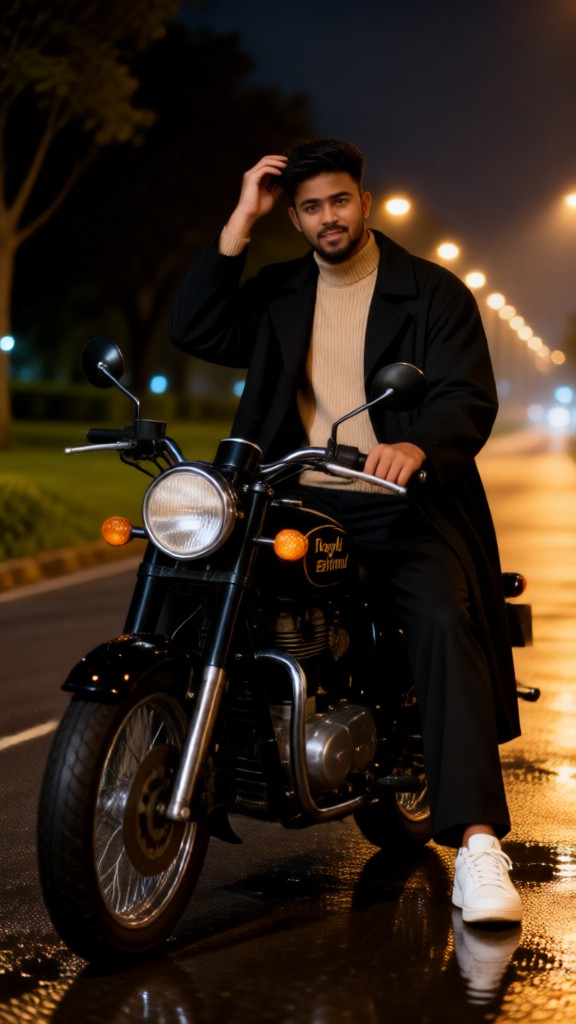 Streetlights and Motorcycle-03 image