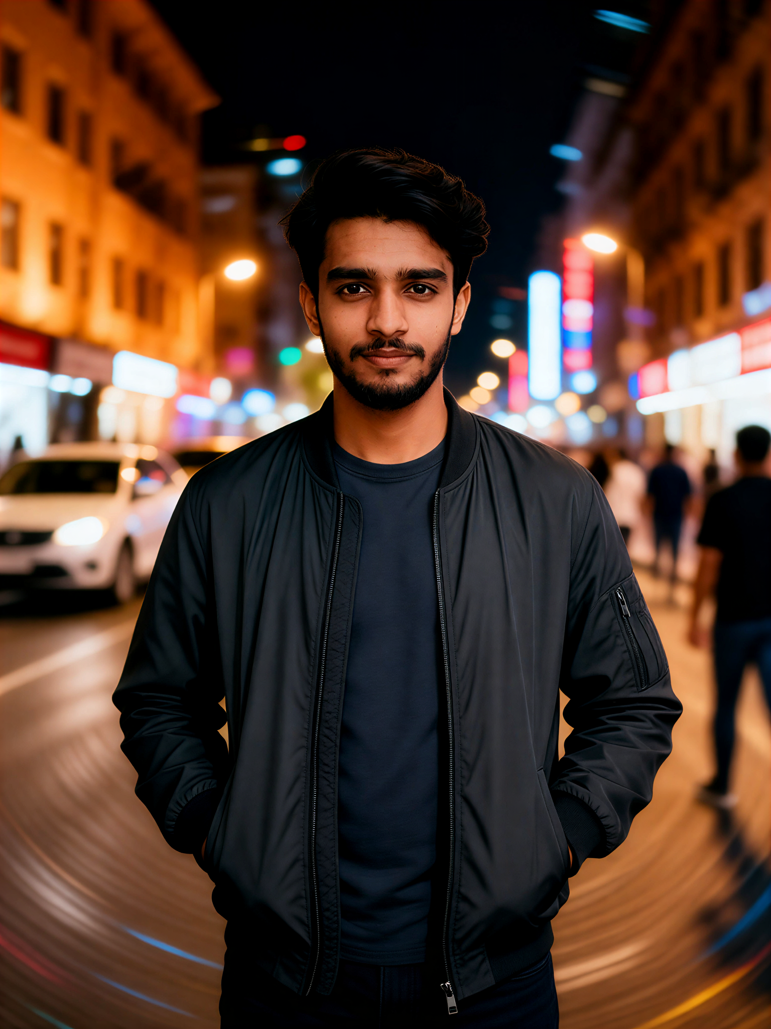 Dynamic Male Portrait on Old Town Streets image