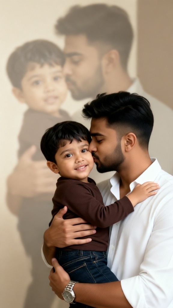 Heartwarming Father-Son Photo Shoot image