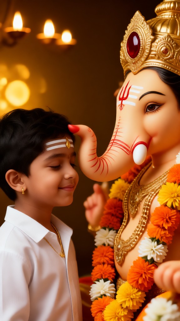 Kinder und Ganesha image
