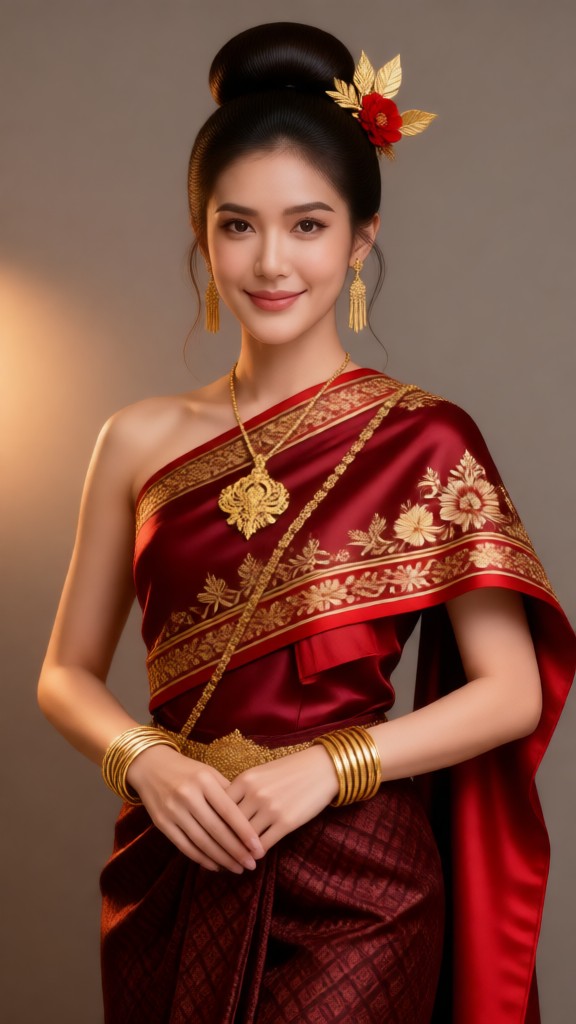 Thai Red Dress image