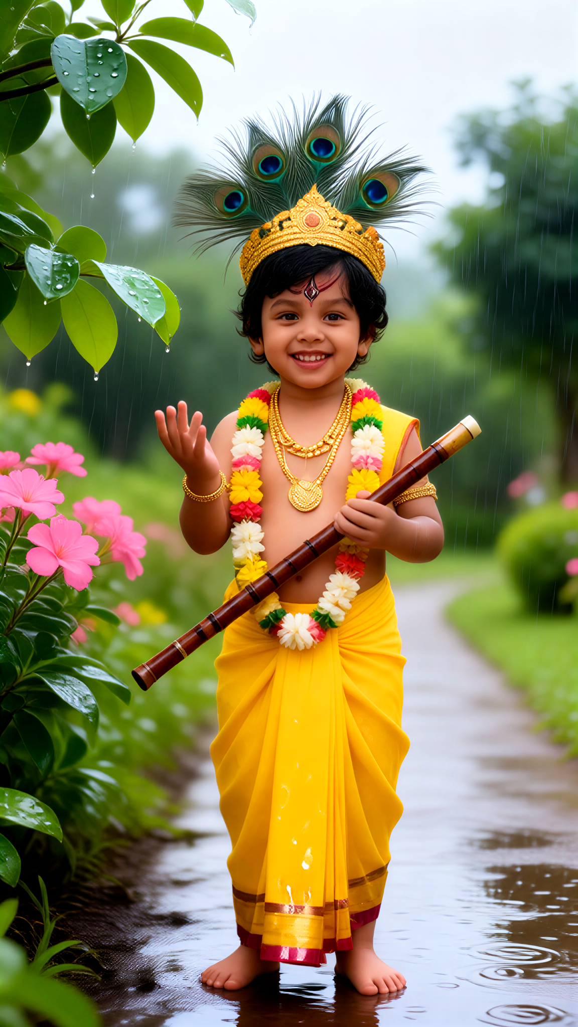 Lotus Teich Krishna Segen image