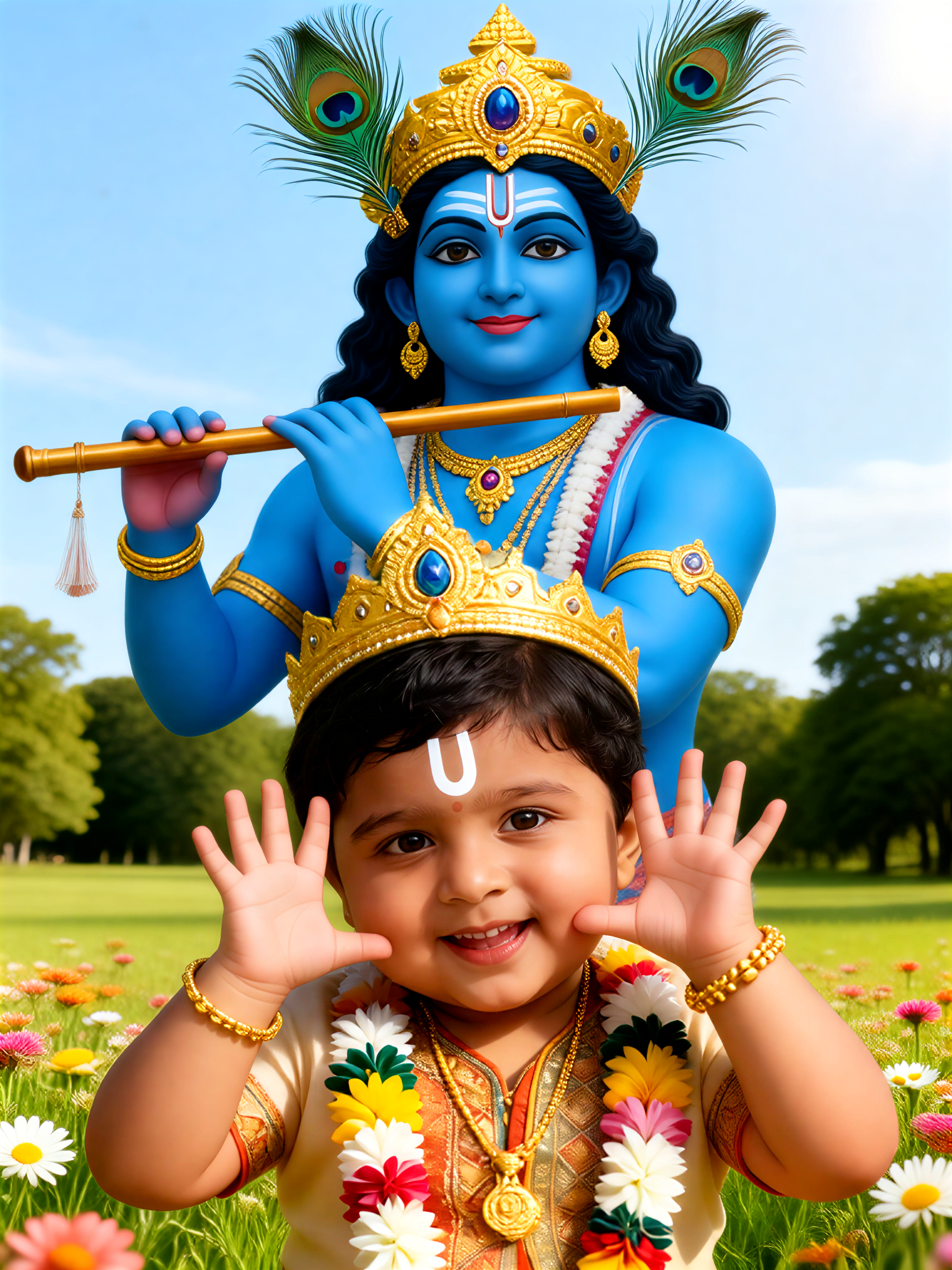 La mirada juguetona de Krishna image