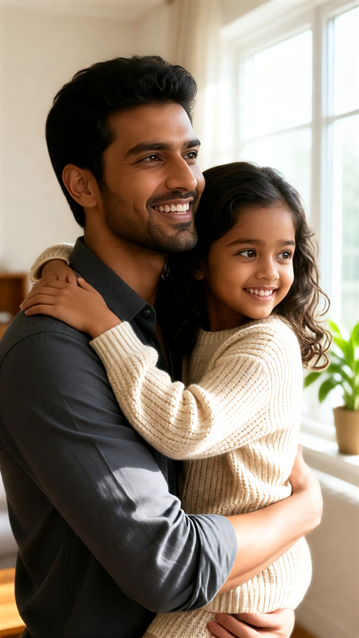 At-Home Father-Daughter Photo Shoot image