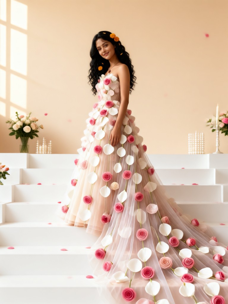 Petal Treppe Kleid image