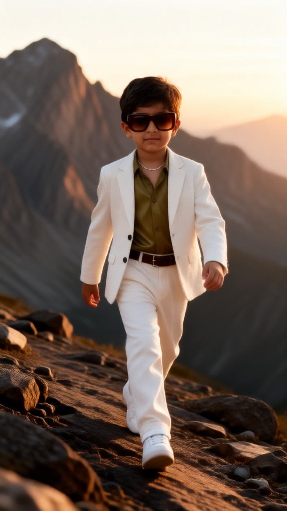 Portrait of a Child in a Mountain-Top Suit image