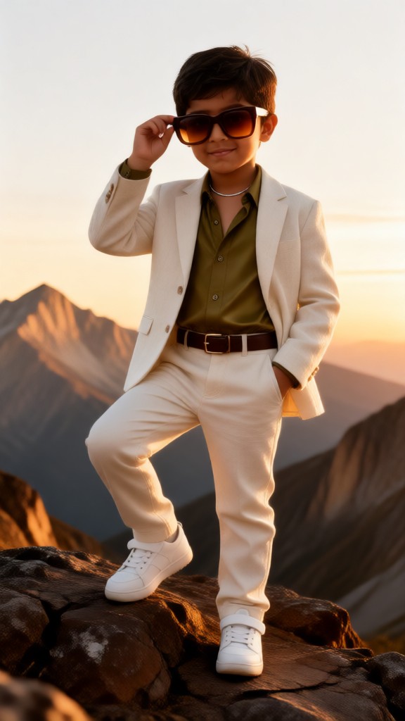 Portrait of a Child in a Mountain-Top Suit image