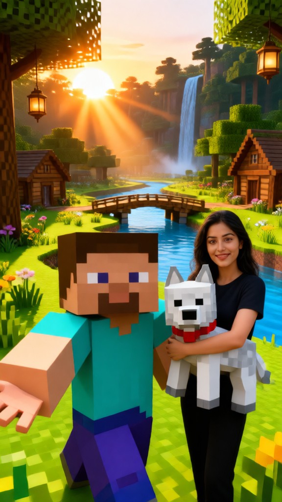 Gruppenfoto in Minecraft image