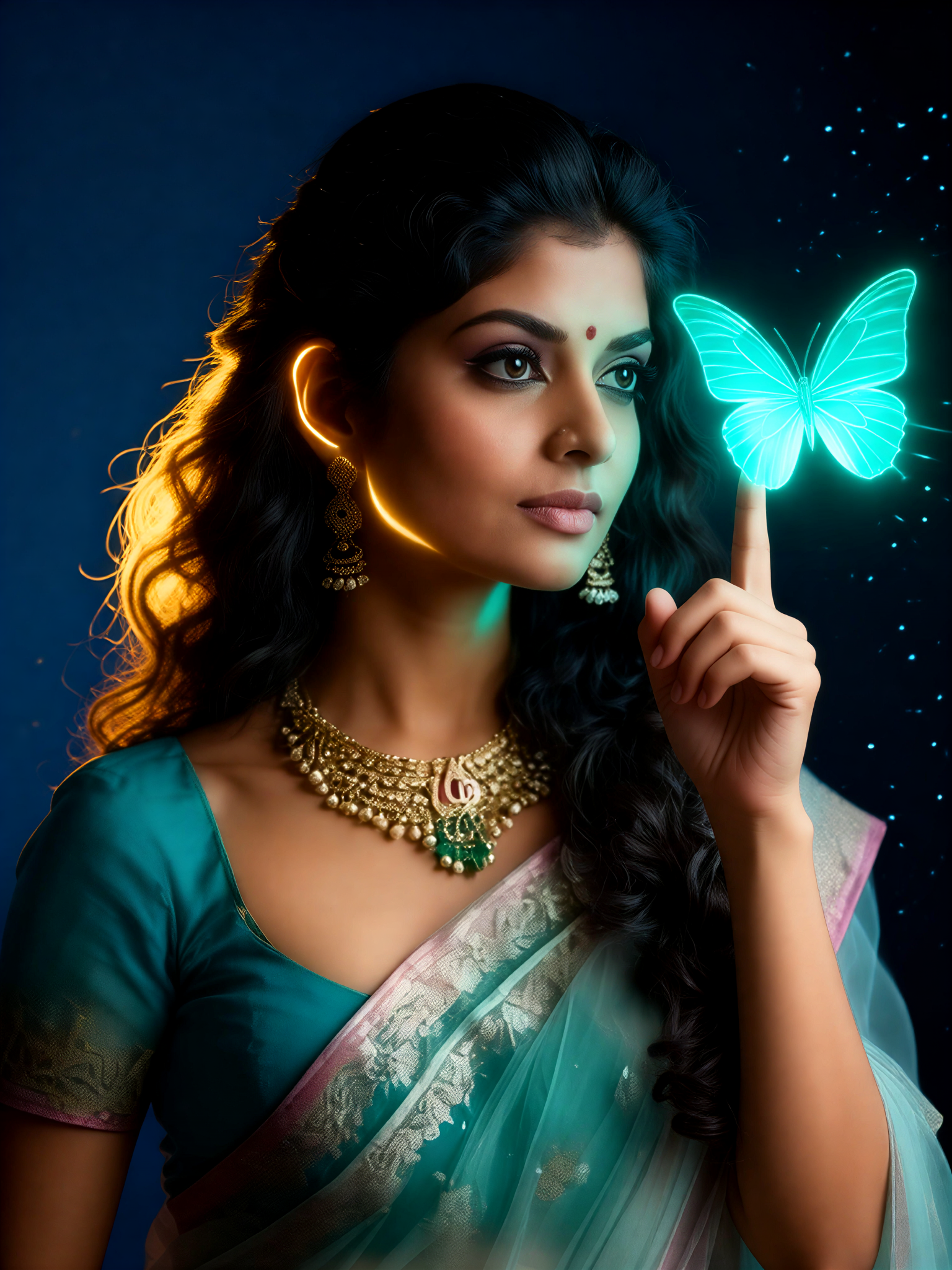 Butterfly Beside the Face image