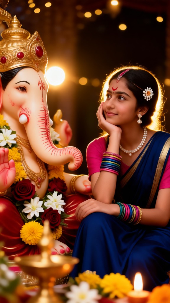 An atmosphere of blessings from Lord Ganesha image