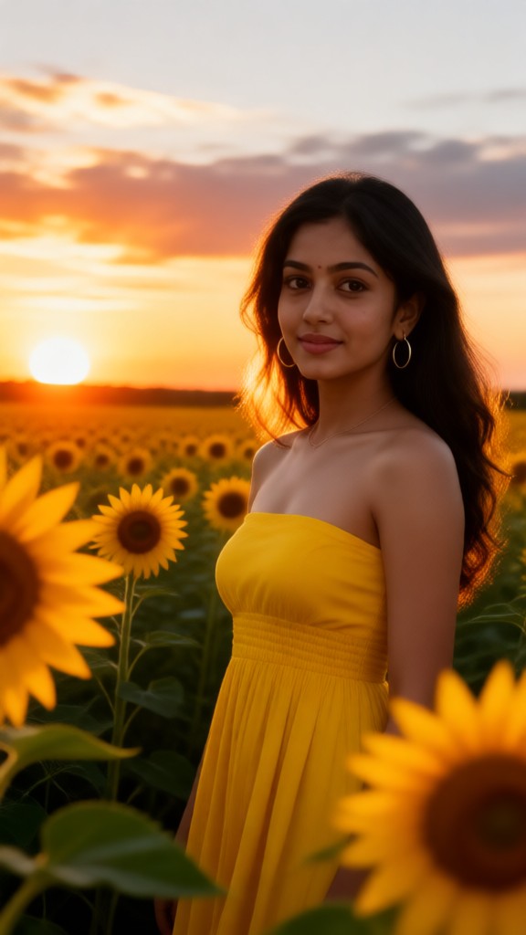 The Beauty and the Sunflowers image