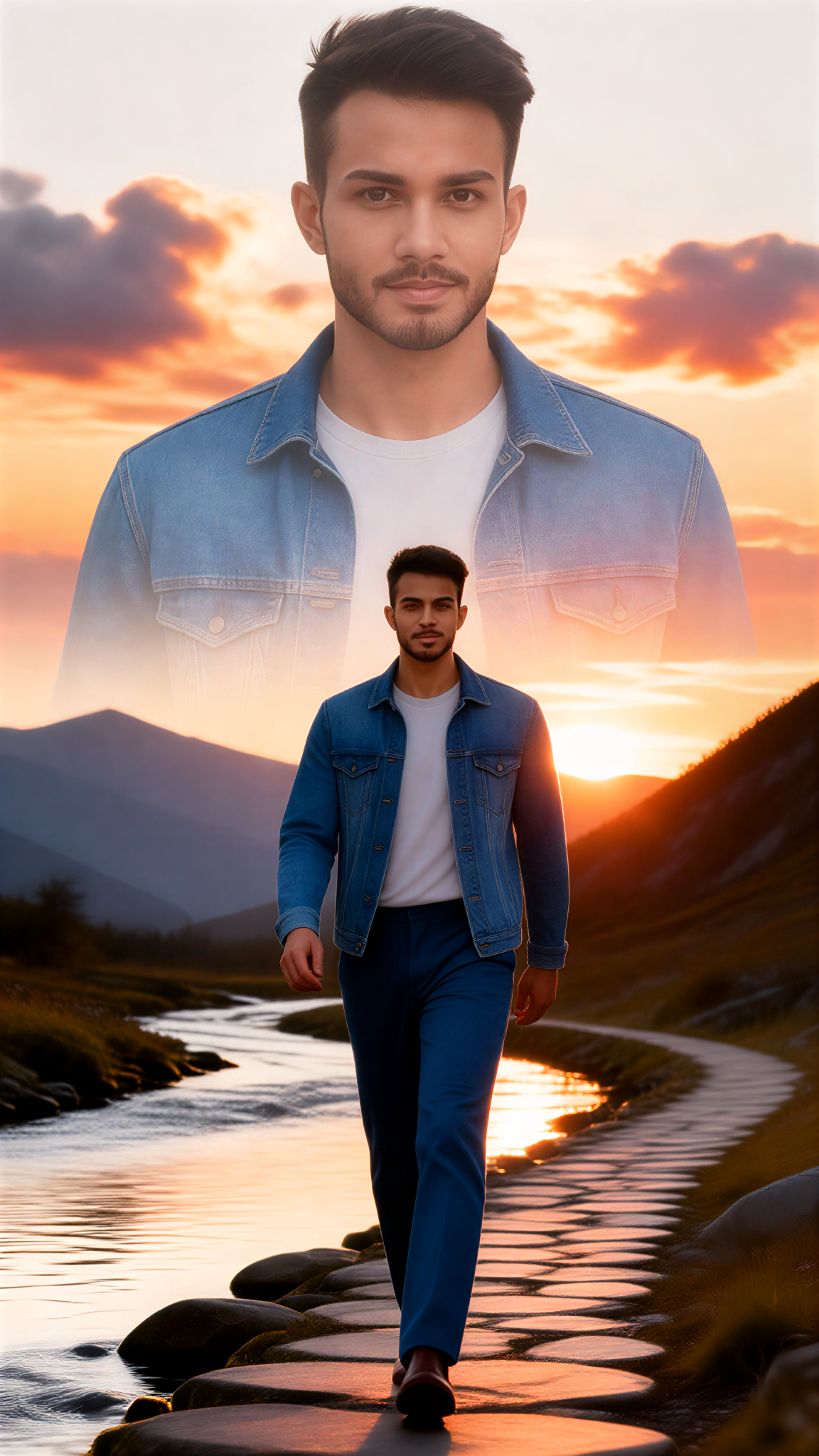 Denim Sunset Path image