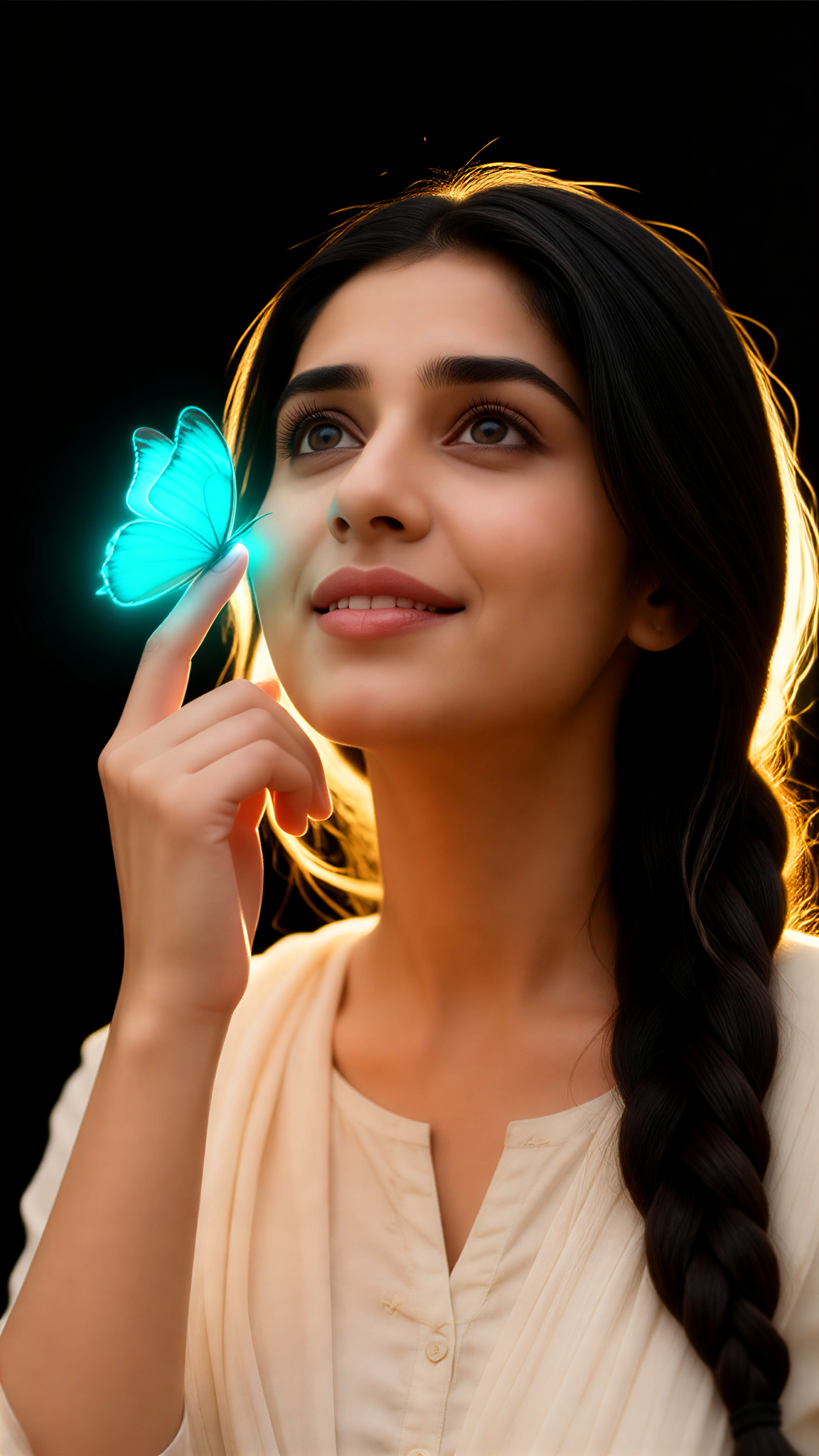 Butterfly Beside the Face image