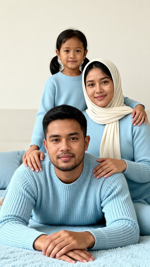 Family Photo Shoot: Blue Sweater Stack-Up image
