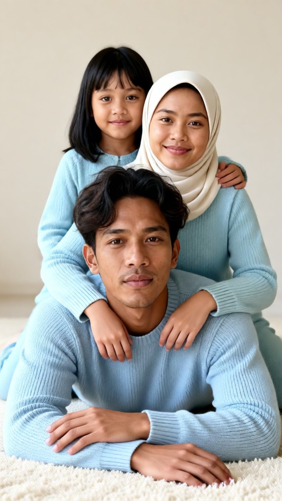 Family Photo Shoot: Blue Sweater Stack-Up image