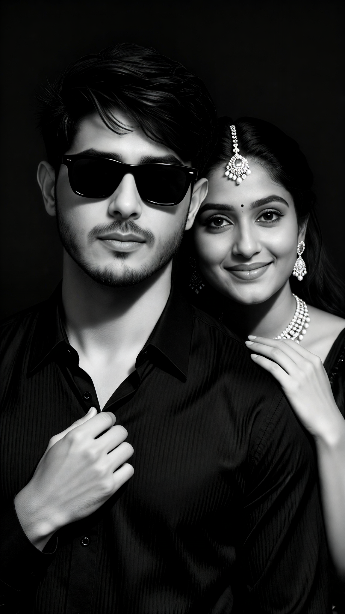 Black Shirt Shoulder Close image