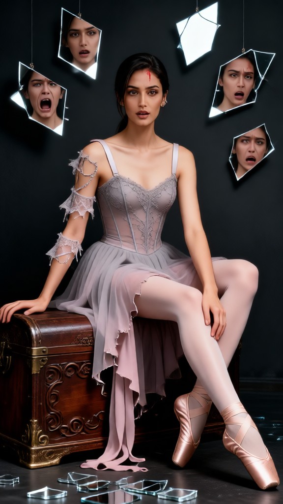 “Dark Shattered Mirror: A Ballerina Portrait” Poster image