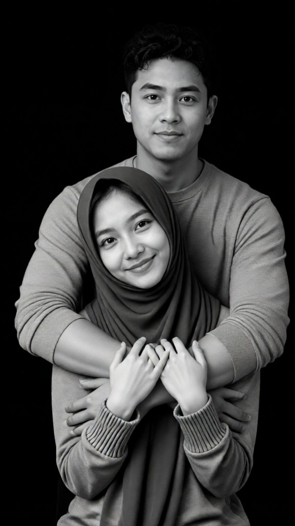 Black-and-White Couple Photos image