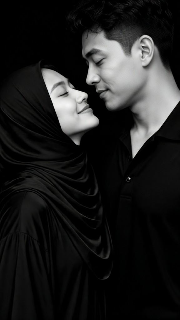 Sweet Black-and-White Couple Photos image