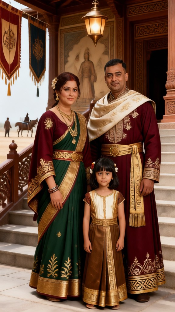 A Family of Three Becomes People from Ancient Times image