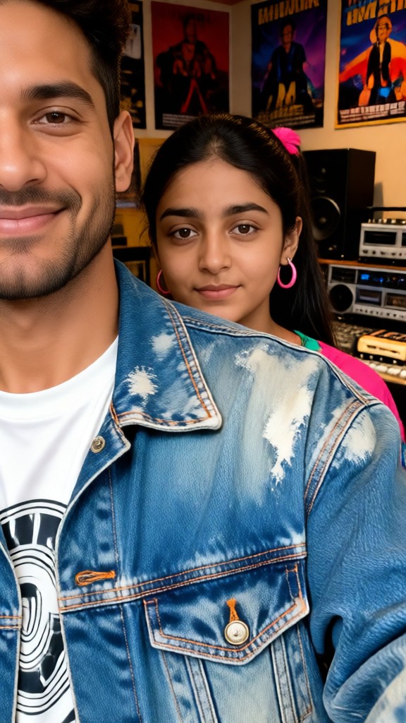 80's couple photo  image