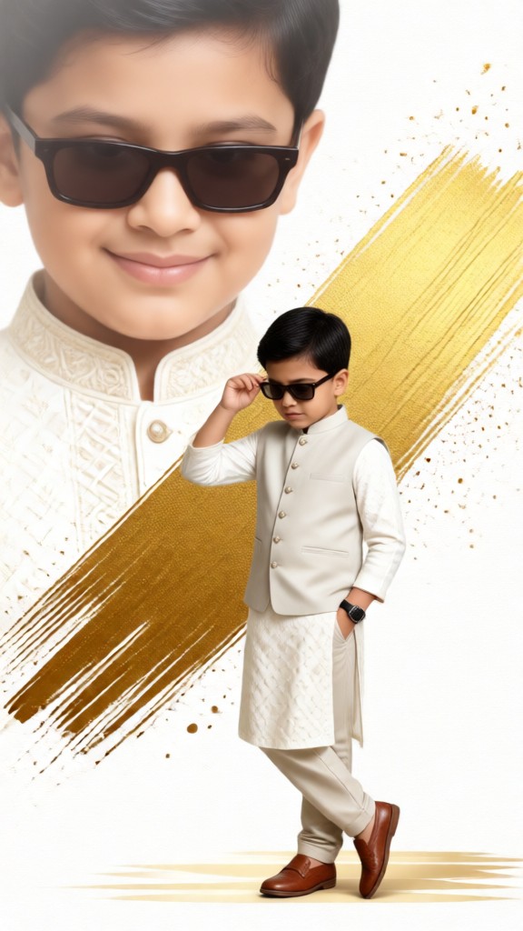 Handsome Baby In Yellow&White image